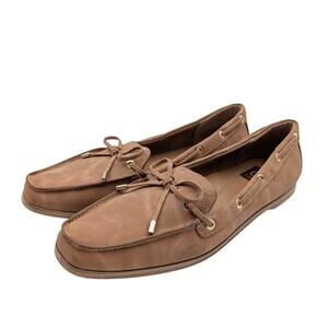 DV Dolce Vita Modern Boat Shoe Loafers Shoes Women's Tan Size US7.5 EU38